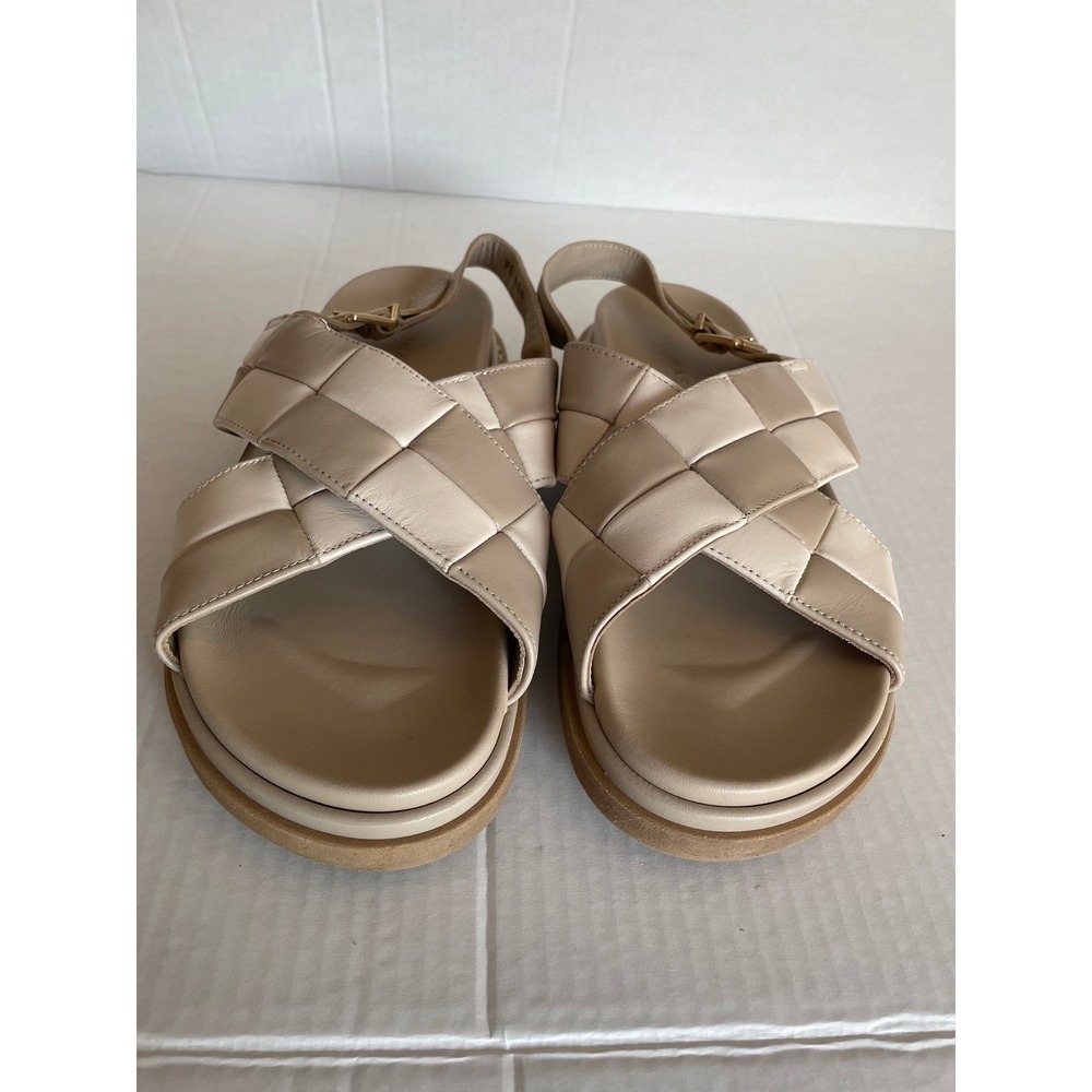 Alohas Marshmallow Scacchi Sandal Leather Quilted Platform 41/Women US 10/10.5 - Picture 7 of 9